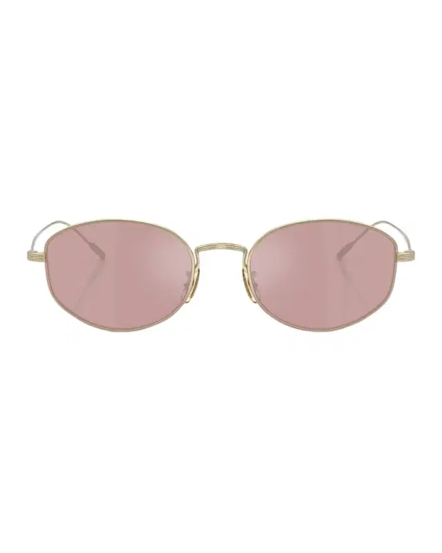 Oliver Peoples Titanium Oval Sunglasses
