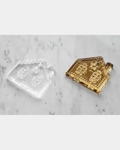 Orrefors 21K Gold Gingerbread House 2025 Annual Ornament | Thumbnail 2