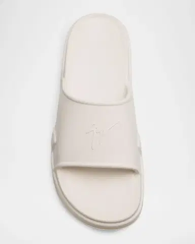 Giuseppe Zanotti Men 's GZ-Slide Ghost Rubber Slides | Thumbnail 4 Giuseppe Zanotti Men 's GZ-Slide Ghost Rubber Slides | Thumbnail 4