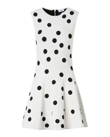 Akris punto Sleeveless Polka Dot Knit Mini Swing Dress | Thumbnail 1 Akris punto Sleeveless Polka Dot Knit Mini Swing Dress | Thumbnail 1