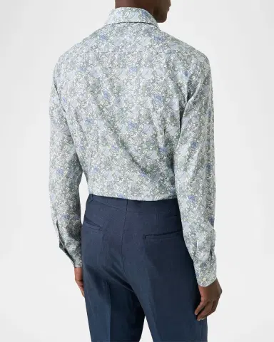 Eton Men 's Signature Twill Floral Slim-Fit Dress Shirt | Thumbnail 3