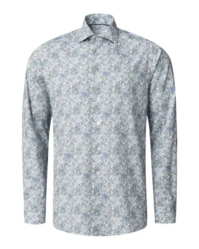 Eton Men 's Signature Twill Floral Slim-Fit Dress Shirt