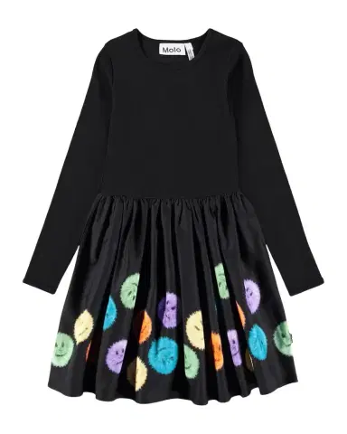 Molo Girl's Casie Long-Sleeve Organic Cotton Dress, Size 7-12 | Thumbnail 1