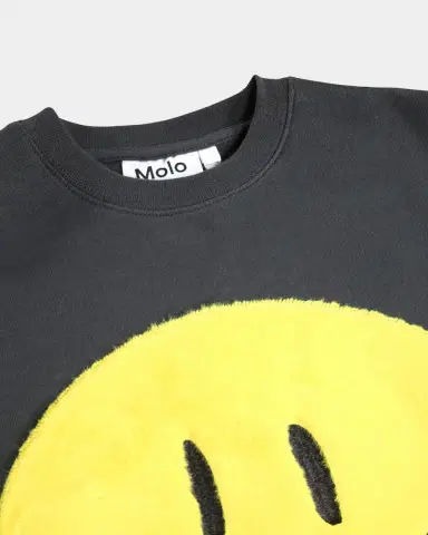 Molo Boy 's Magni Smiley Applique Sweatshirt, Size 8-10 | Thumbnail 3