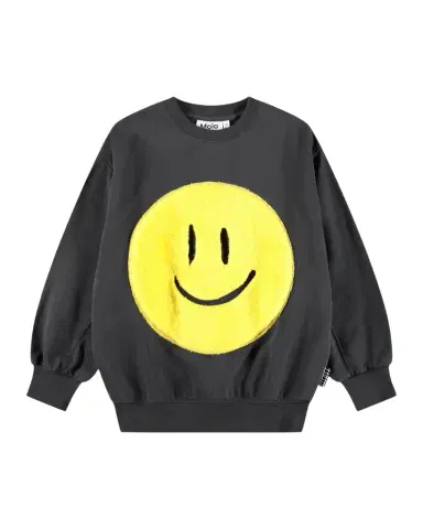 Molo Boy 's Magni Smiley Applique Sweatshirt, Size 8-10 | Thumbnail 1