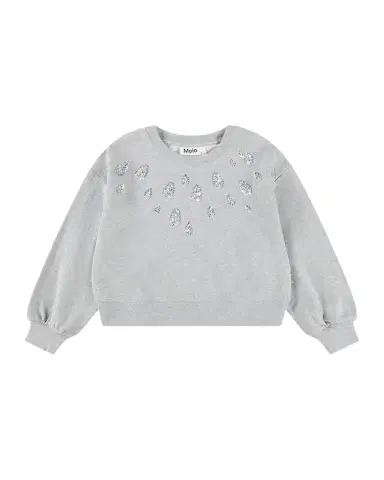 MOLO Girl's Miki Sequined Organic Cotton Sweatshirt, Size 8 | Thumbnail 1