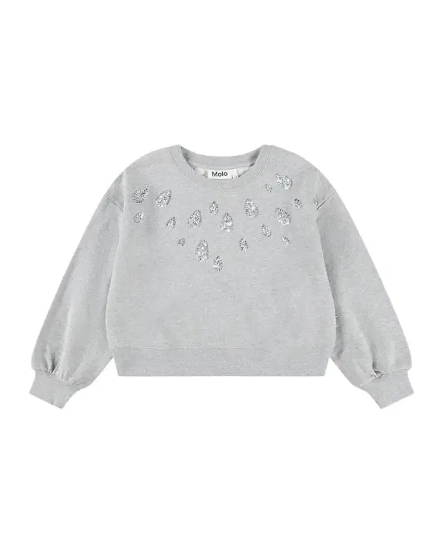 Molo Girl 's Miki Sequined Organic Cotton Sweatshirt, Size 8-