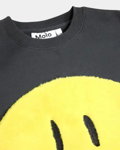 Molo Boy 's Magni Smiley Applique Sweatshirt, Size 4-6 | Thumbnail 3