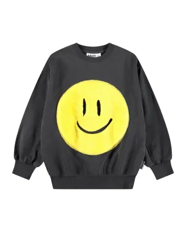 Molo Boy 's Magni Smiley Applique Sweatshirt, Size 4-6 | Thumbnail 1