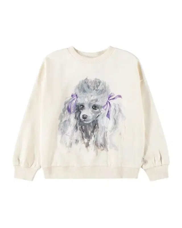 Molo Girl 's Maxi Poodle Print Cotton Sweatshirt, Size 3-6
