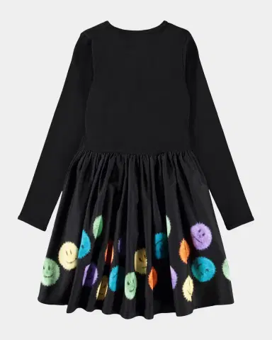 Molo Girl's Casie Long-Sleeve Organic Cotton Dress, Size 3-6 | Thumbnail 2