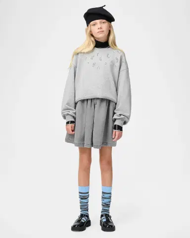 MOLO Girl's Miki Sequined Organic Cotton Sweatshirt, Size 4-6 | Thumbnail 2