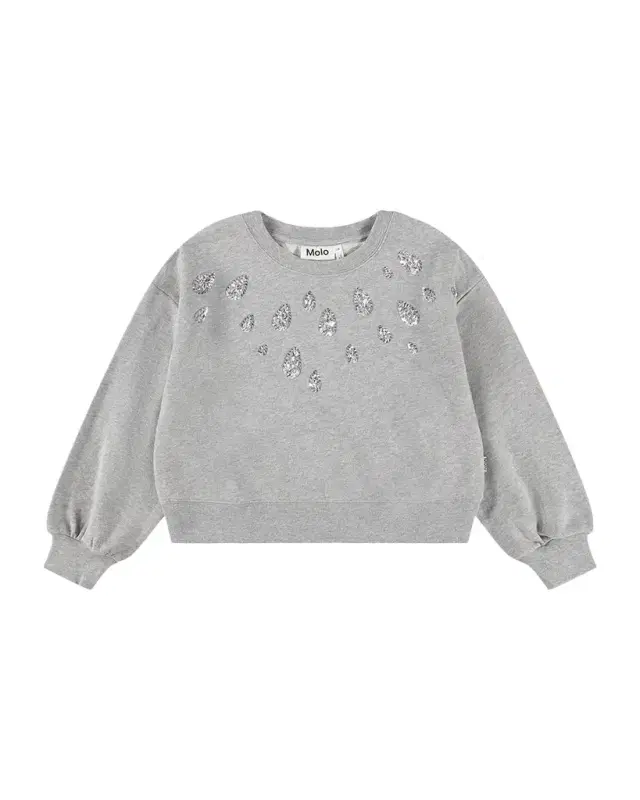 Molo Girl 's Miki Sequined Organic Cotton Sweatshirt, Size 4-6