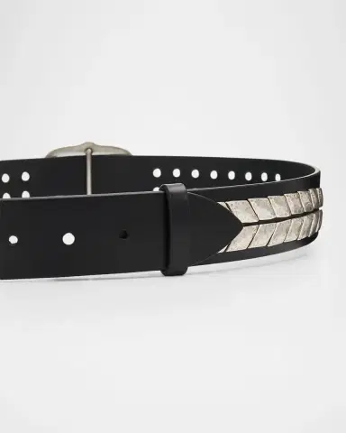 Isabel Marant Belja Metal-Embellished Leather Belt | Thumbnail 2 Isabel Marant Belja Metal-Embellished Leather Belt | Thumbnail 2