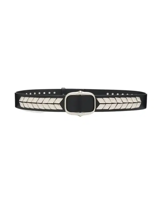 Isabel Marant Belja Metal-Embellished Leather Belt