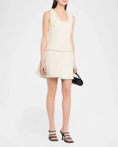 Proenza Schouler White Label Kaida Bouclé Mini Dress | Thumbnail 4 Proenza Schouler White Label Kaida Bouclé Mini Dress | Thumbnail 4