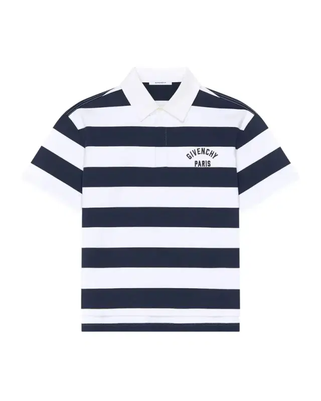 Givenchy Men 's Sailor Stripe Logo Cotton Polo Shirt