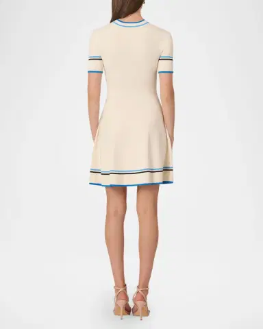 Shoshanna Kate Striped Rib Knit Fit-&-Flare Mini Dress | Thumbnail 3 Shoshanna Kate Striped Rib Knit Fit-&-Flare Mini Dress | Thumbnail 3
