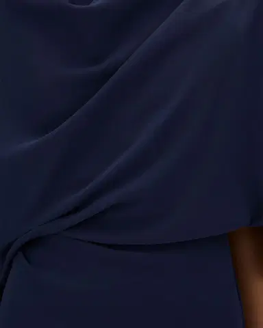 Rachel Gilbert Amaris Long-Sleeve Capelet Column Gown | Thumbnail 6