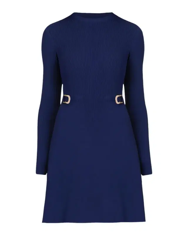 Shoshanna Janice Buckle-Detail Mini Dress