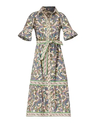 Shoshanna Alix Flounce Paisley-Print Midi Dress | Thumbnail 1