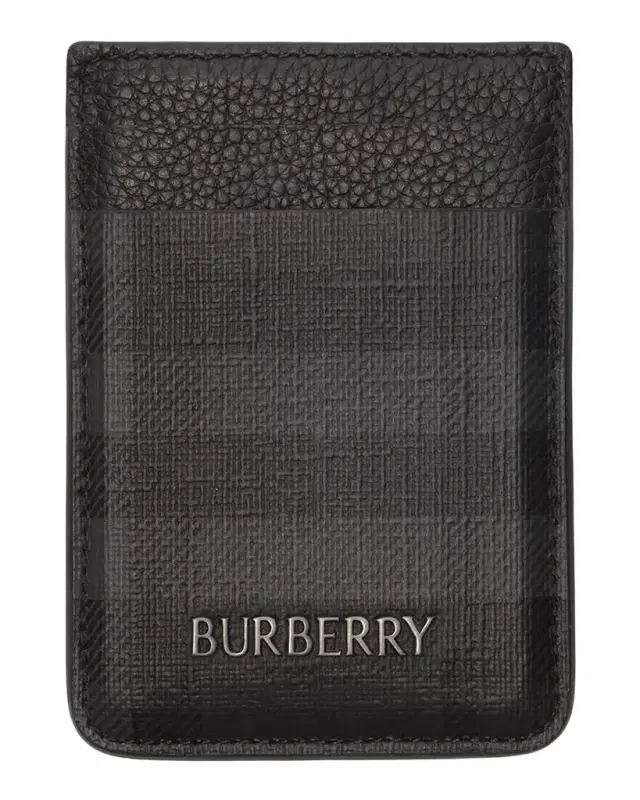 Burberry Men 's City Check Magnetic Card Case