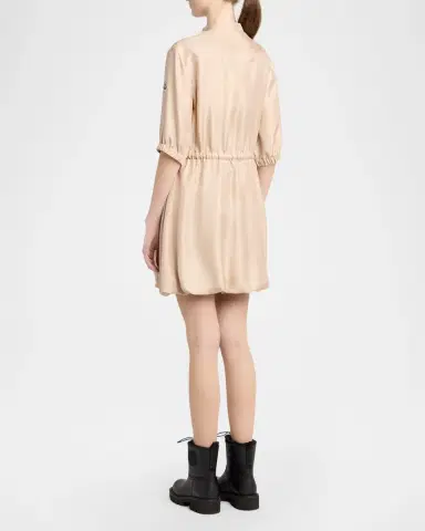 Moncler Silk Twill Mini Shirtdress | Thumbnail 3 Moncler Silk Twill Mini Shirtdress | Thumbnail 3