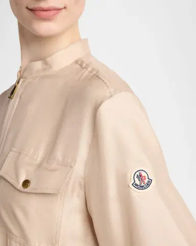 Moncler Silk Twill Mini Shirtdress | Thumbnail 5 Moncler Silk Twill Mini Shirtdress | Thumbnail 5