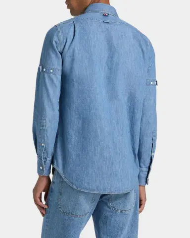 Thom Browne Men's Chambray Nametag Button-Down Shirt | Thumbnail 3