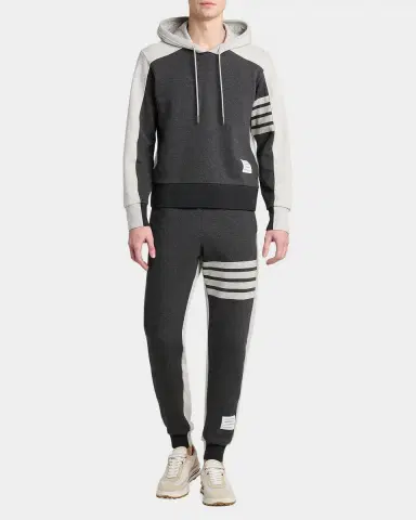 Thom Browne Men's Engineered 4-Bar Colorblocked Loopback Cotton Sweatpants | Thumbnail 2 Thom Browne Men's Engineered 4-Bar Colorblocked Loopback Cotton Sweatpants | Thumbnail 2