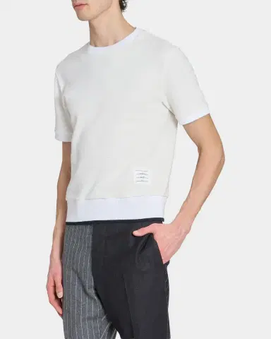 Thom Browne Men's Lightweight Waffle-Knit Cotton T-Shirt | Thumbnail 6 Thom Browne Men's Lightweight Waffle-Knit Cotton T-Shirt | Thumbnail 6