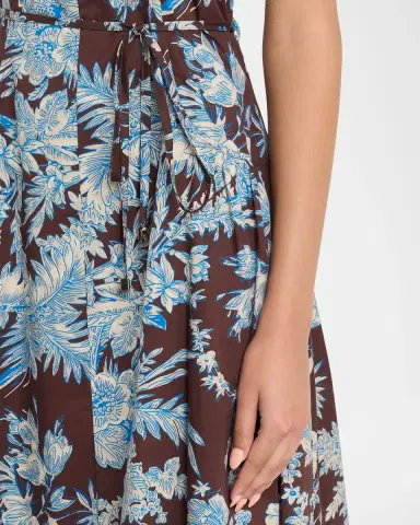 Elie Tahari The Eloise Floral Cotton Midi Dress | Thumbnail 5