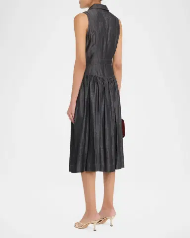 Elie Tahari July The Madison Denim Midi Dress | Thumbnail 3