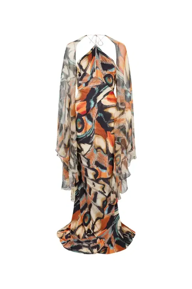 Roberto Cavalli Butterfly Print Dress