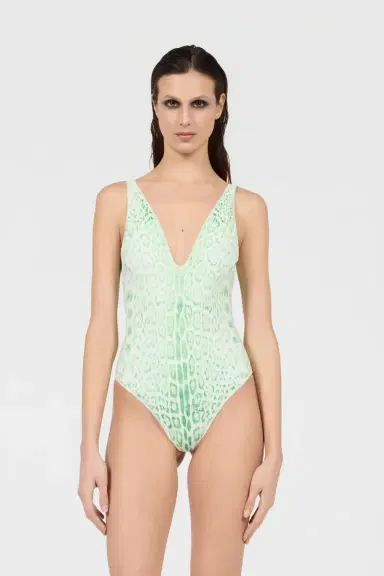Roberto Cavalli Jaguar Mint One-Piece Swimsuit | Thumbnail 2