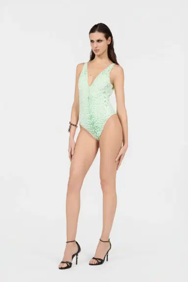 Roberto Cavalli Jaguar Mint One-Piece Swimsuit | Thumbnail 6