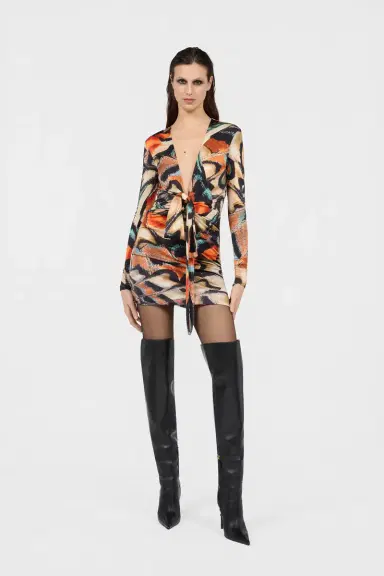 Roberto Cavalli Butterfly Print Mini Dress | Thumbnail 2 Roberto Cavalli Butterfly Print Mini Dress | Thumbnail 2