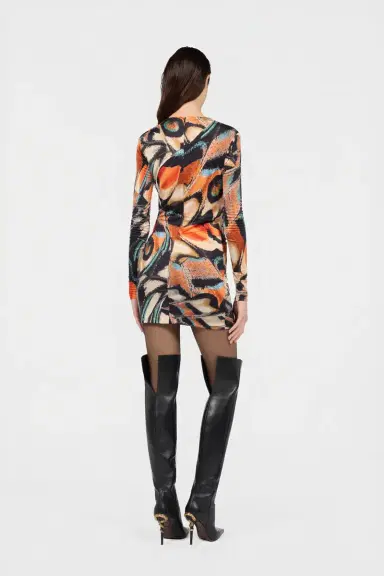 Roberto Cavalli Butterfly Print Mini Dress | Thumbnail 3 Roberto Cavalli Butterfly Print Mini Dress | Thumbnail 3