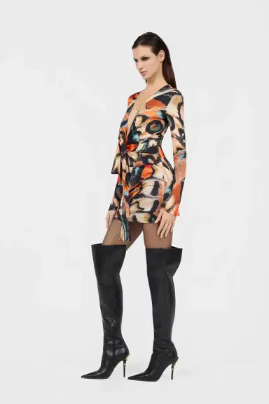 Roberto Cavalli Butterfly Print Mini Dress | Thumbnail 6 Roberto Cavalli Butterfly Print Mini Dress | Thumbnail 6