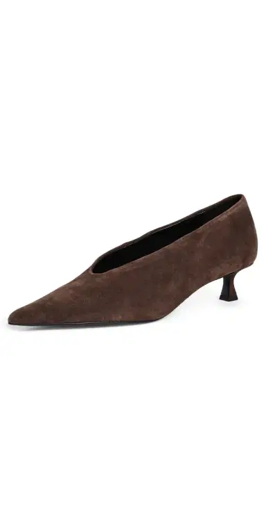 Tony Bianco Cherry Kitten Heel Pumps Espresso Suede | Thumbnail 1 Tony Bianco Cherry Kitten Heel Pumps Espresso Suede | Thumbnail 1