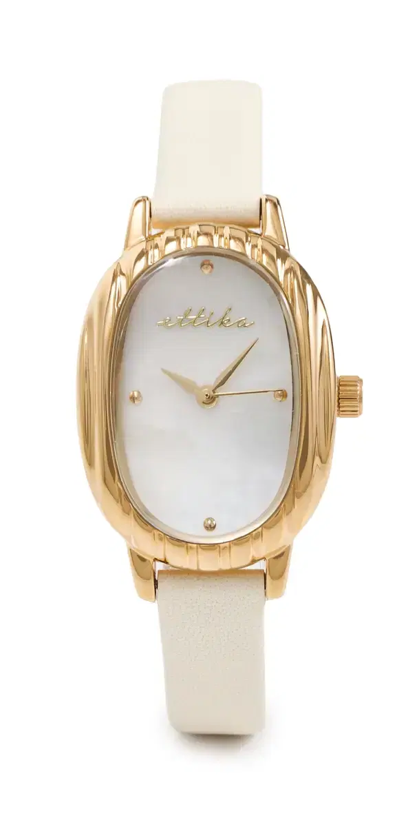 Ettika Timeless Texture Leather Watch Bone One Size