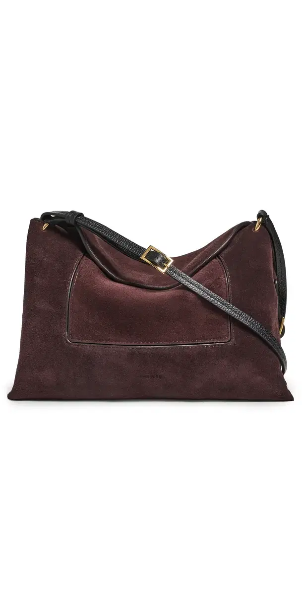 Wandler Penelope Slouch Shoulder Bag Acai Suede One Size