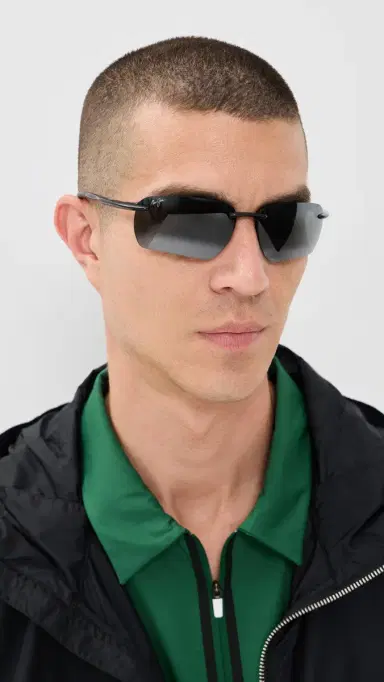 Maui Jim Golf Style Sunglasses Black-Black-Grey One Size | Thumbnail 3