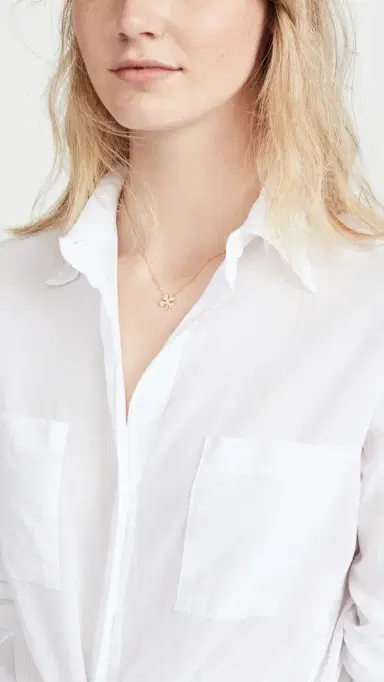 Jennifer Zeuner Jewelry Clover Necklace with Diamond Gold One Size | Thumbnail 3