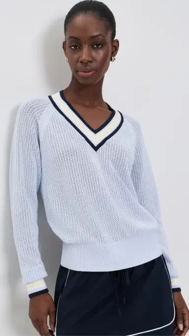 Varley Maurice V Neck Sweater XENON BLUE M | Thumbnail 2