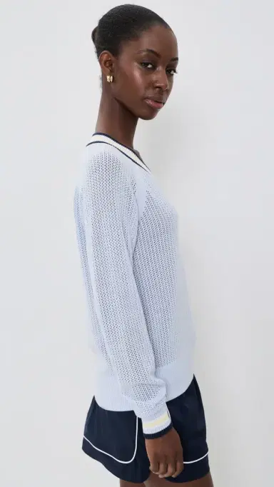 Varley Maurice V Neck Sweater XENON BLUE M | Thumbnail 4