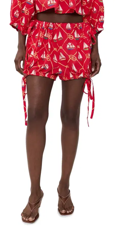 Coniglio Palm Beach Bubble Shorts Sailing Knots Captain Red One Size | Thumbnail 1 Coniglio Palm Beach Bubble Shorts Sailing Knots Captain Red One Size | Thumbnail 1