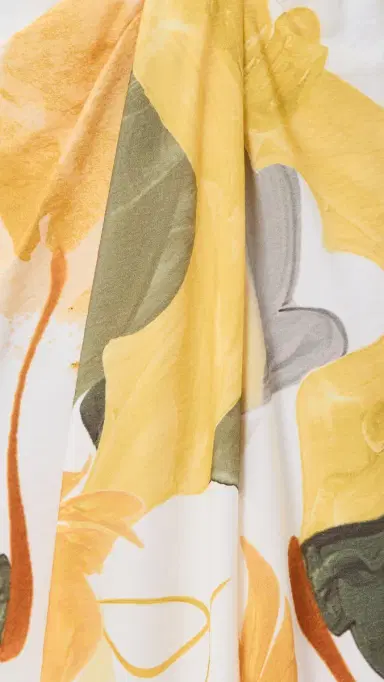 Vince Painted Abstract Floral Draped Skirt Off White/Sun 8 | Thumbnail 6 Vince Painted Abstract Floral Draped Skirt Off White/Sun 8 | Thumbnail 6