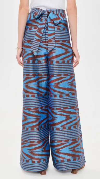 Coniglio Palm Beach Two Panel Wrap Pants IKAT STRIPE MARBLE AZUL | Thumbnail 3 Coniglio Palm Beach Two Panel Wrap Pants IKAT STRIPE MARBLE AZUL | Thumbnail 3