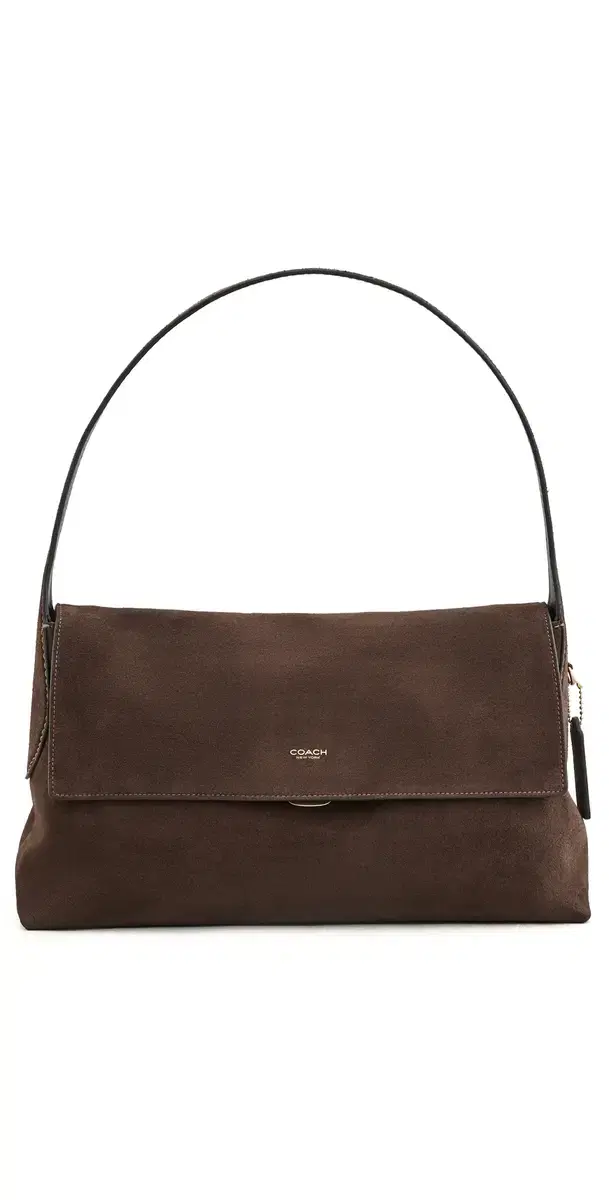 Coach Suede Chelsea Shoulder Bag Dark Chocolate One Size